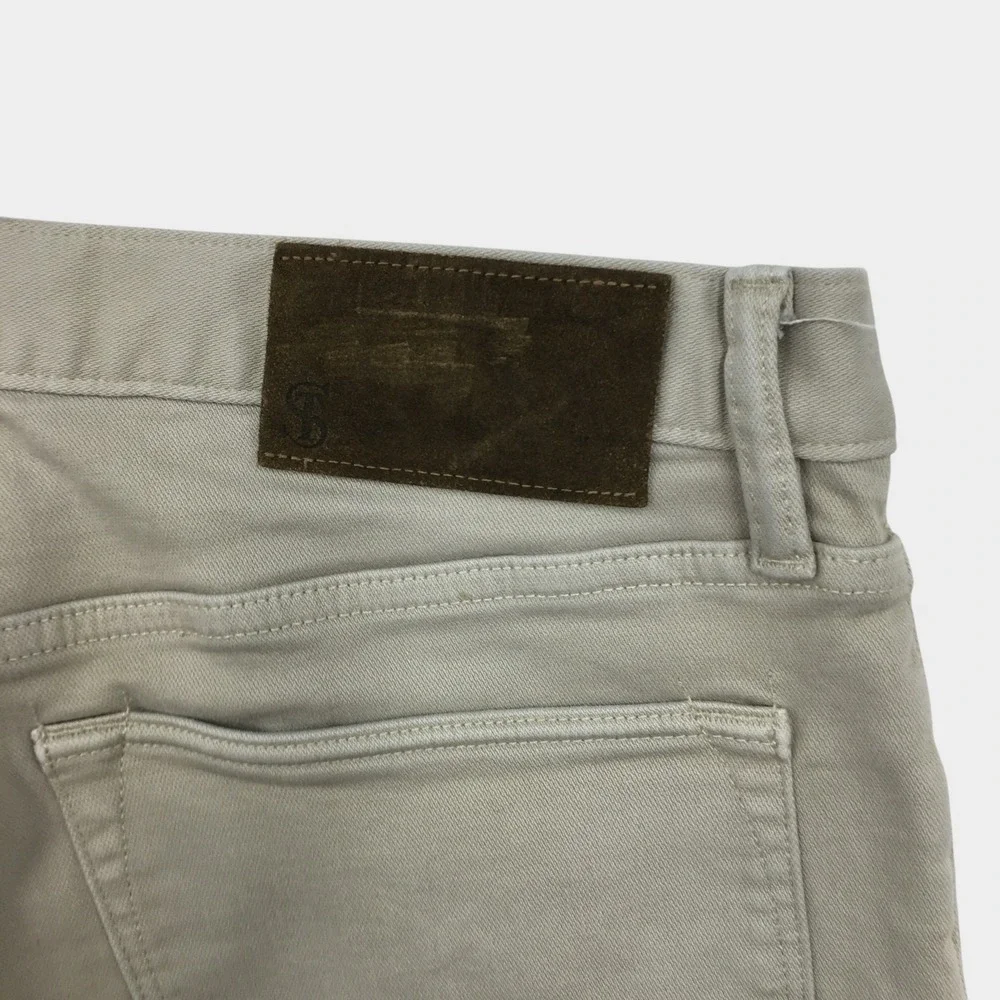 Todd Snyder Slim Fit Stretch 5-Pocket Chino Pants Khaki Grey 31x32 Mens